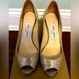 JIMMY CHOO women’s metallic gold and silver shoes